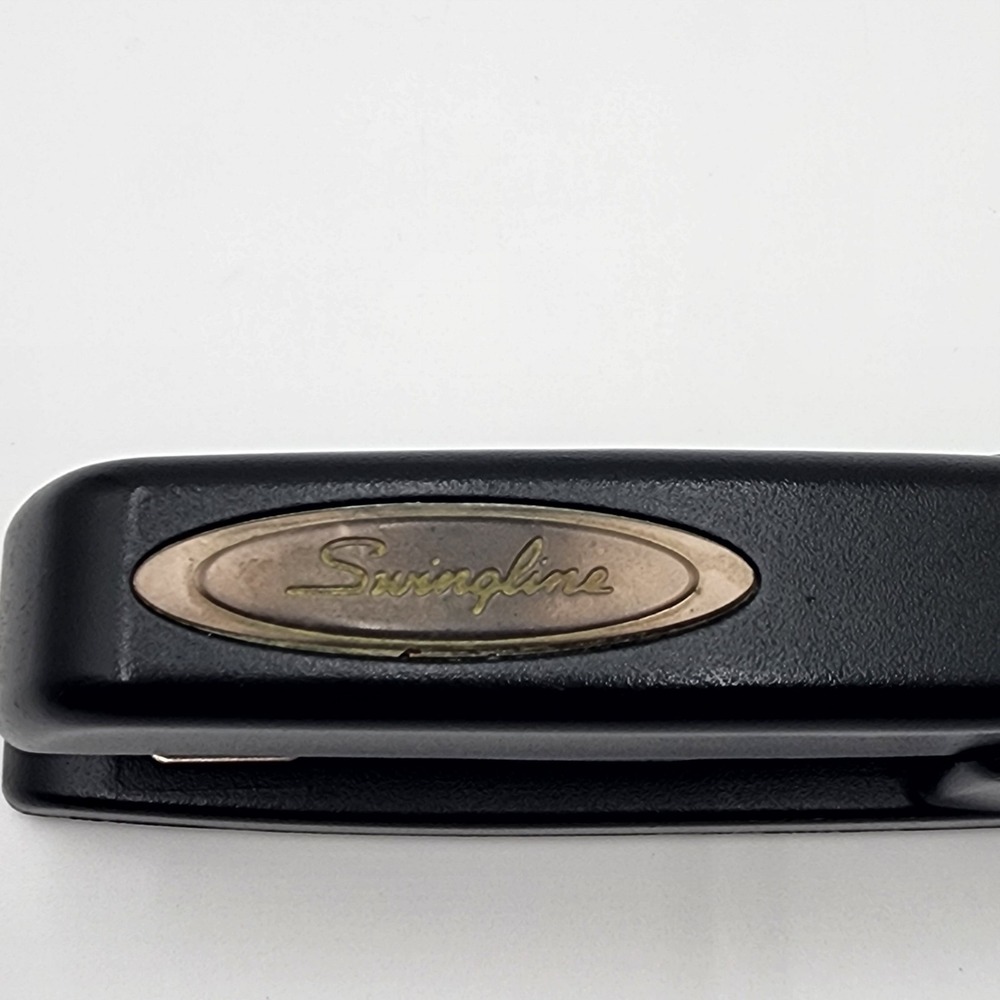 Swingline 747 Stapler Black Oval Embossed Script Tested Works Classic Office - Picture 6 of 10
